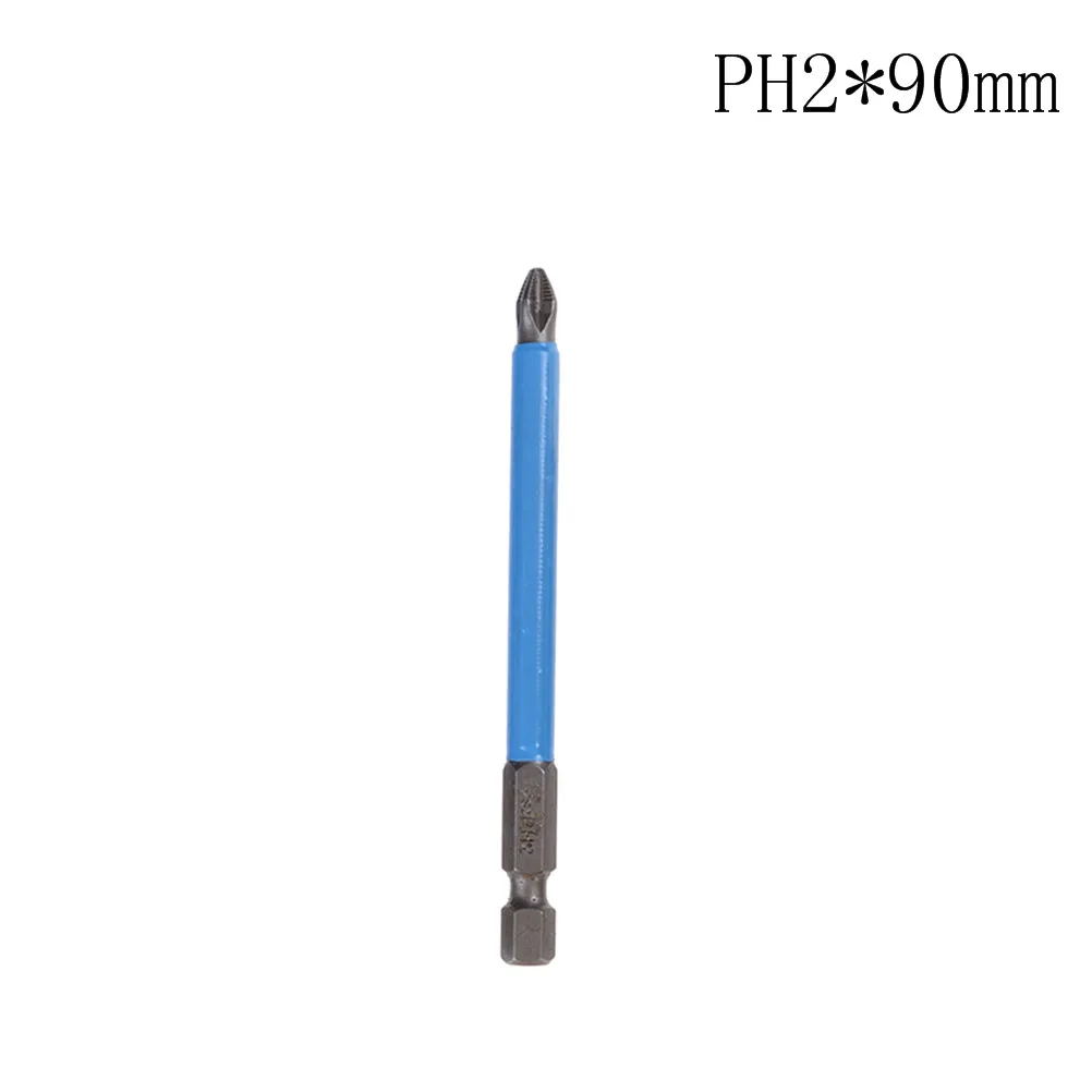 90mm PH2 противоскользящая электрическая отвертка Набор бит шестнадцатеричный хвостовик 25 мм 50 мм 65 мм 70 мм 90 мм 127 мм 150 мм Новинка - Цвет: 90mm
