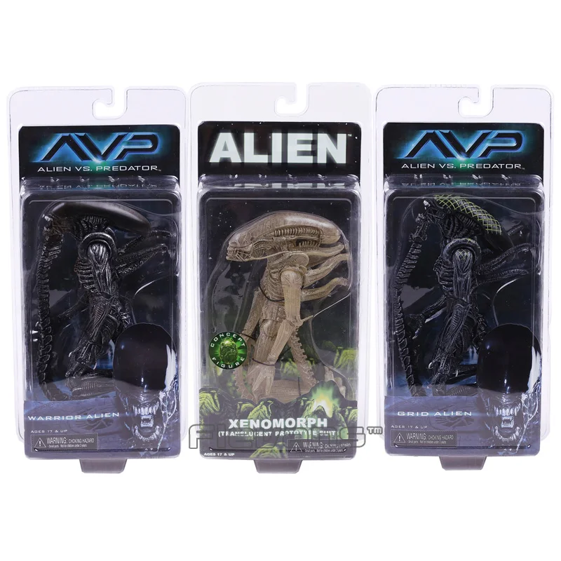 Инопланетянин NECA против Хищника серии сетки чужой Xenomorph полупрозрачные прототип