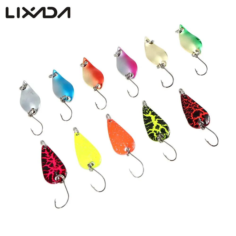 Lixada 11 шт./лот рыболовные металлические приманки Спиннеры смешанные цвета набор