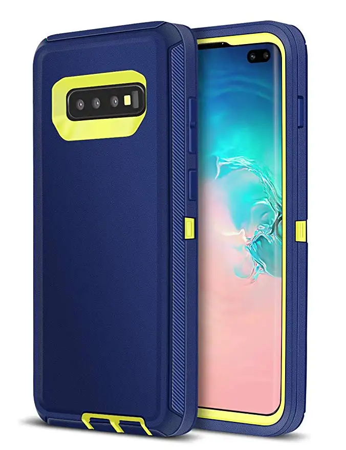 Зеленый Для samsung Galaxy S9 S9 plus S8 S7 edge гибридный защитный противоударный Прочный чехол для телефона PC и TPU комбинированный чехол для S10 S10 lite coque - Цвет: Зеленый