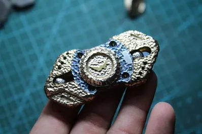 Meteorite engraving Ремесленник резьба питон двойной лист Спиннер для пальца, гироскоп ручной Спиннер EDC взрослых Анти Стресс забавная игрушка - Цвет: Meteorite engraving