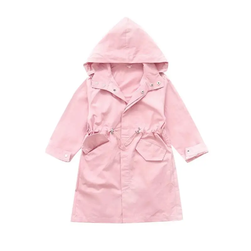 Модная Повседневная Осенняя детская одежда модель 2017 года Тренч для девочек