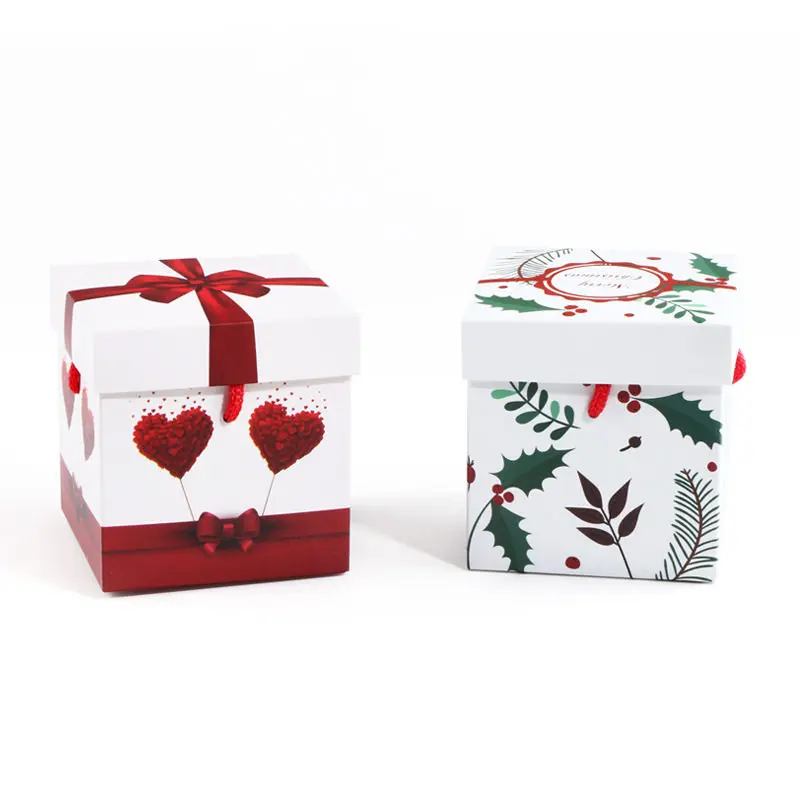 20 шт. цветная бумажная коробка Рождественская Подарочная упаковочная