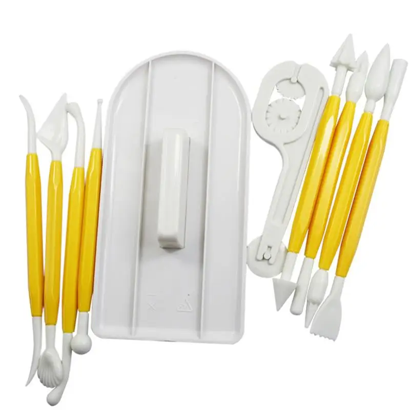 10 Pcs Fondant Tools Clay Modeling Yellow Candy Shaping Sculpting Set Pottery Carving for Ceramics | Дом и сад