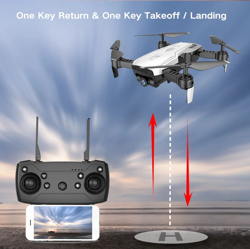 Abay Горячая X12 WiFi FPV RC Дрон высота держать широкоугольные линзы Waypoints Следуйте Безголовый режим один ключ возврат/взлет YH-48