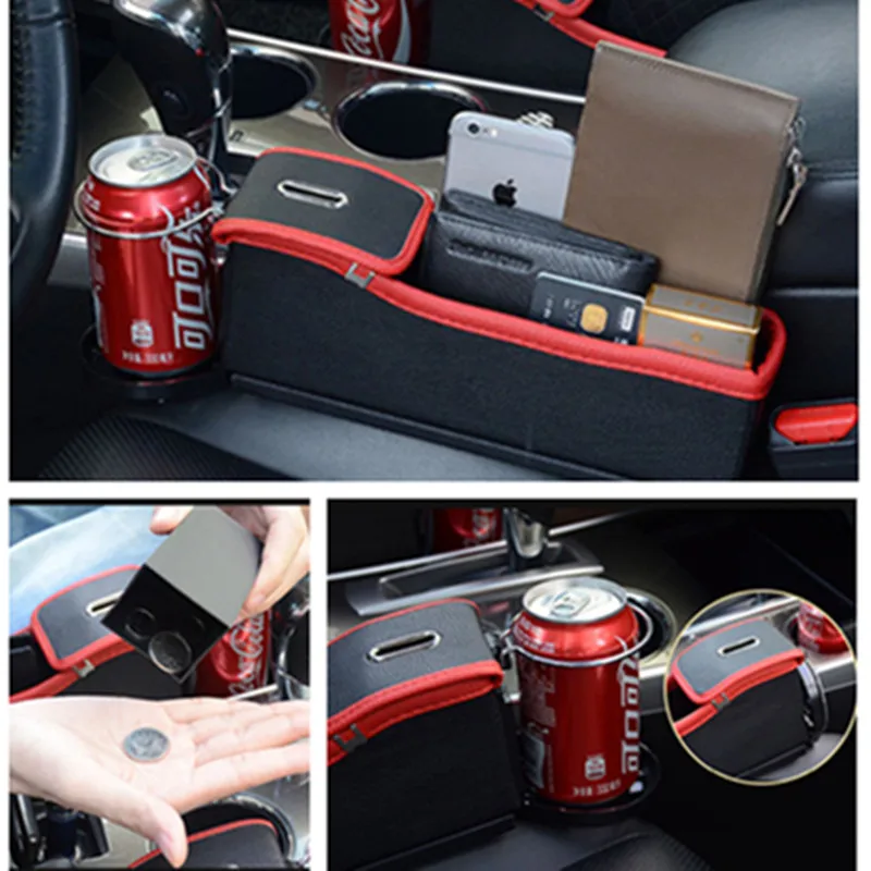 Ящик для хранения на сиденье автомобильный Органайзер чехол из искусственной