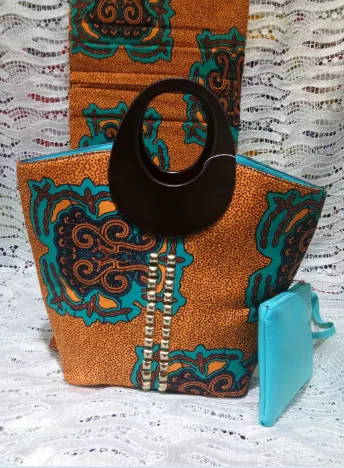 (3 шт./компл.) 6 ярдов африканские принты в серый и зеленый с рук сумку африканских