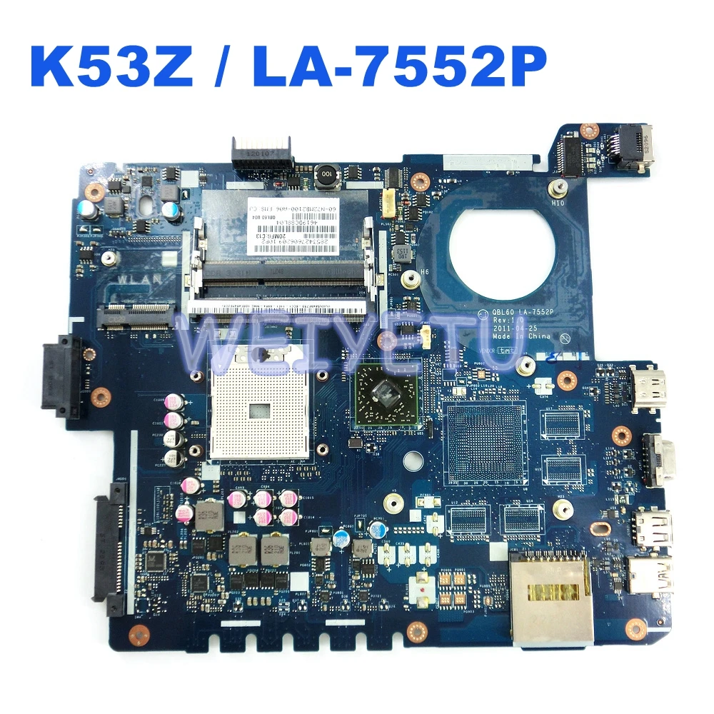 K53Z LA-7552P Motherboard REV 1.0 For ASUS K53T X53T Laptop motherboard Mainboard K53TA TK 100%Tested | Компьютеры и офис