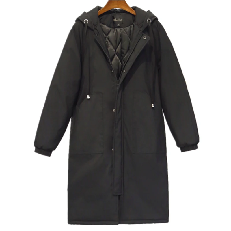 

2020 Women Long Hooded Military Green Parka Female Outwear Oversized Quilted Jacket Poncho Casual Winter Coats Plus Size Okd488