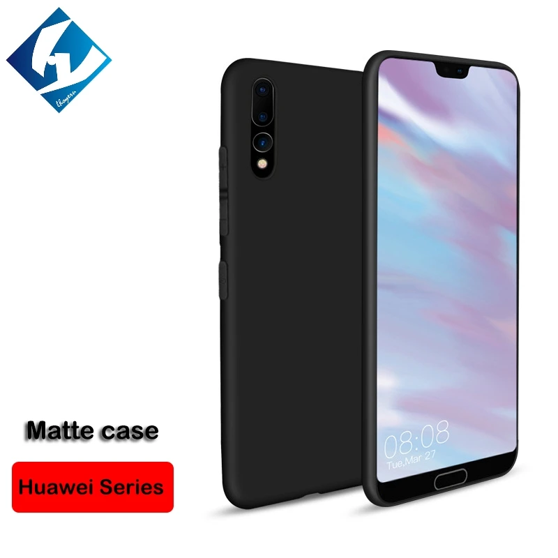 Ультра тонкий черный матовая крышка Мягкий силиконовый чехол для ТПУ huawei Коврики