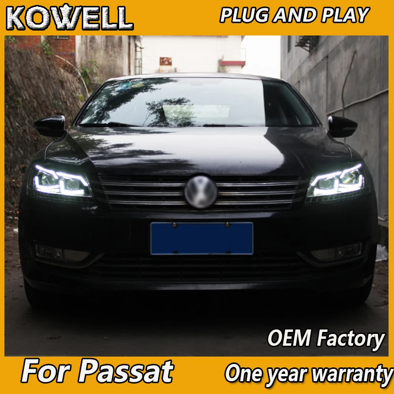 KOWELL Car Styling for VW Passat B7 US Verson 2012-2016 Headlight For DRL D2H dynamic turn signal Hid Bi Xe | Автомобили и