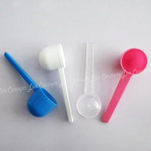 100pcs/lot 5 Gram Measuring Spoon 5g Plastic Scoop 10ML Measure Tool - White Blue Transparent 3 Colors for Option