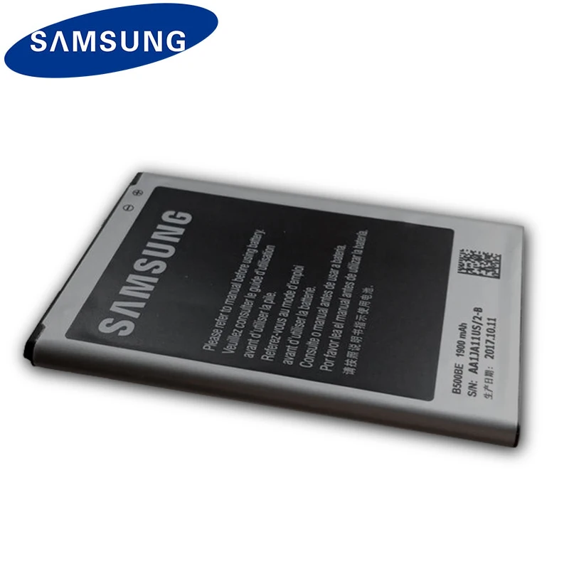 Оригинальный сменный аккумулятор SAMSUNG B500BE для Samsung GALAXY S4 Mini I9190 I9192 I9195 I9198 телефона