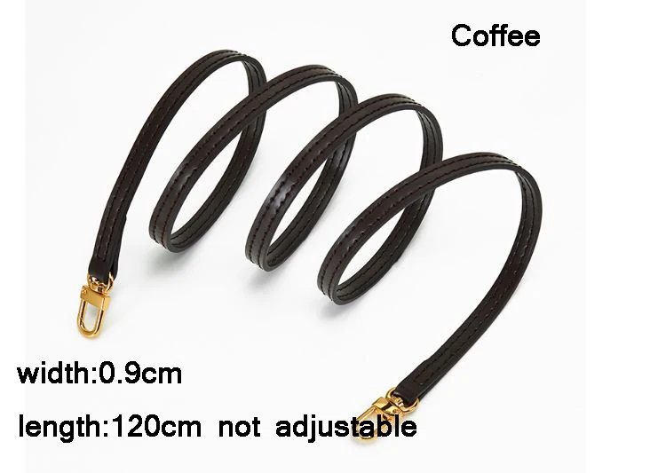 Натуральная Кожа Замена Crossbody Сумке роскошные аксессуары, сумки 0,9/1,2/1,5/1,8/2,5 см в ширину на выбор - Цвет: 0.9cm coffee