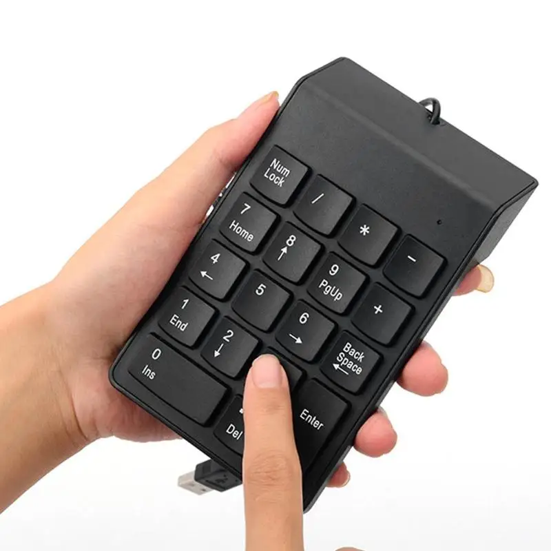 Проводная цифровая мини-клавиатура VODOOL с USB 18 19 клавиш Светодиодный светодиодная