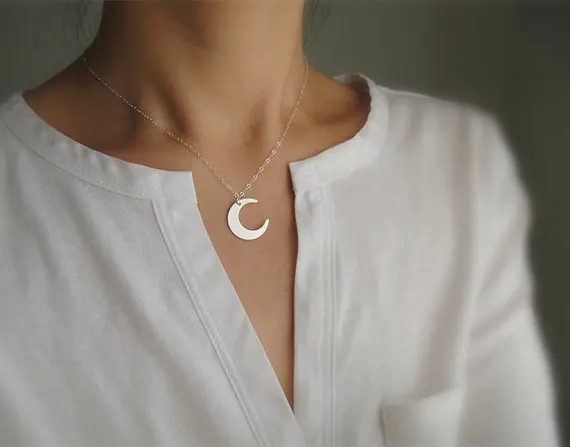 Ожерелье с подвеской в виде полумесяца для женщин|necklace jewelry|fashion jewelryjewelry fashion |