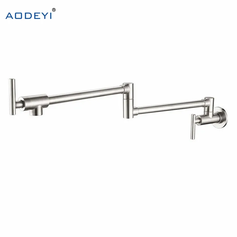 100% Твердый латунный горшок Наполнитель кран настенное крепление кухонный