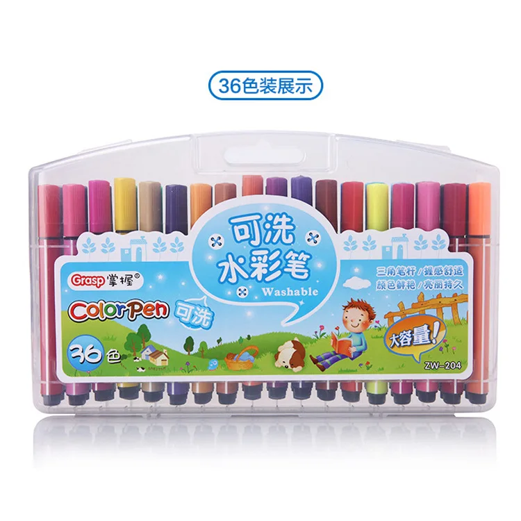 Цветная ручка художественный маркер набор для рисования детская моющаяся водная