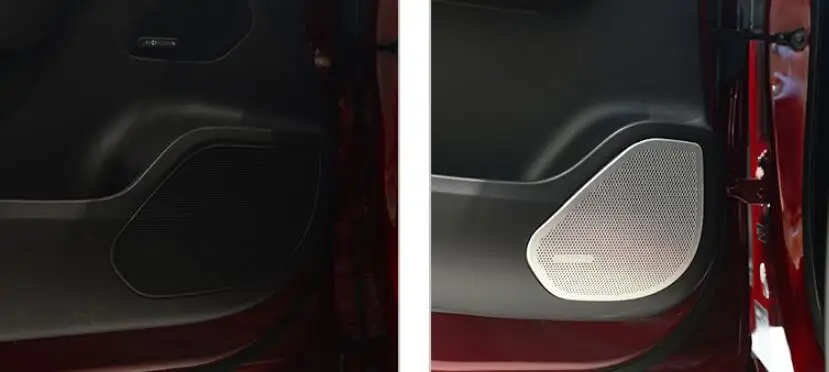 Декоративная накладка на динамик двери автомобиля For Jaguar F-Pace f pace 2016 из хромированного аксессуара из алюминиевого сплава 4 шт./набор.