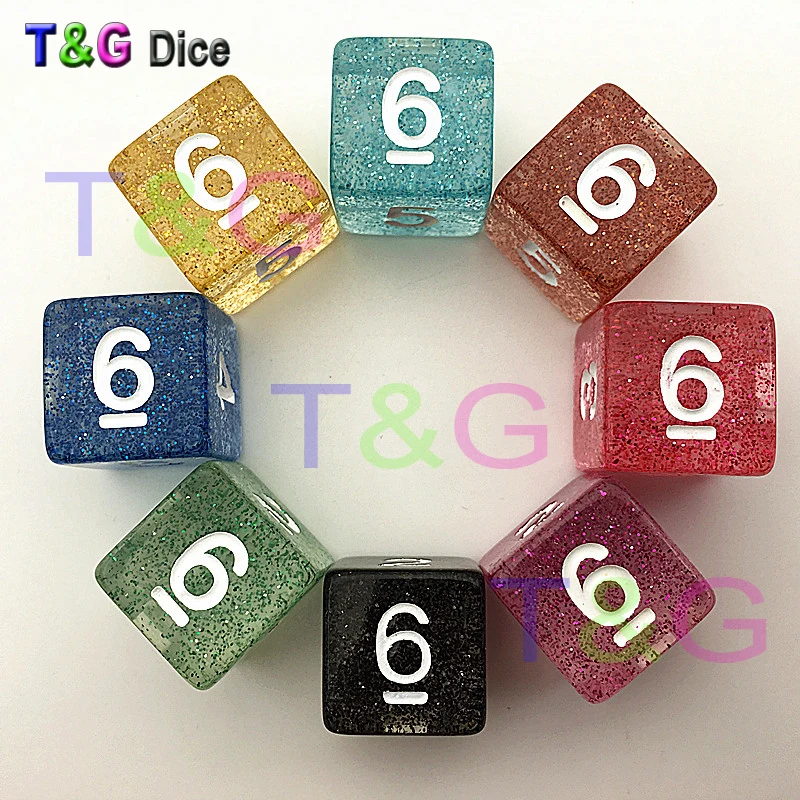 5 шт./компл. T & G Высокое качество Мульти D6 кости набор блестящий эффект d 6 боковые