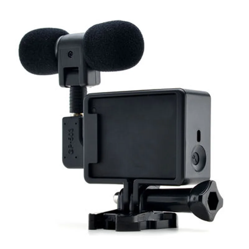 Профессиональный стерео микрофон для Gopro Hero 4 3 аксессуары защитная рамка чехол