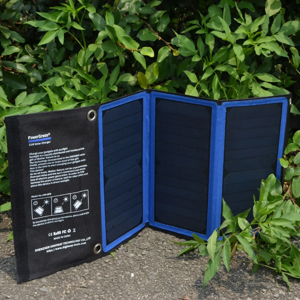 Power Green Гибкая сумка на солнечной энергии 5 В 2 А зарядное устройство для телефона 21