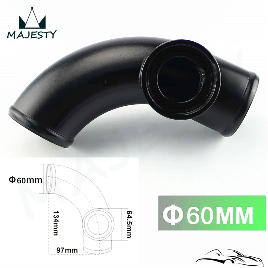 

90 градусов 2,36 "фланцевый адаптер трубопроводов для H ** KS SQV BOV выдувного клапана трубы