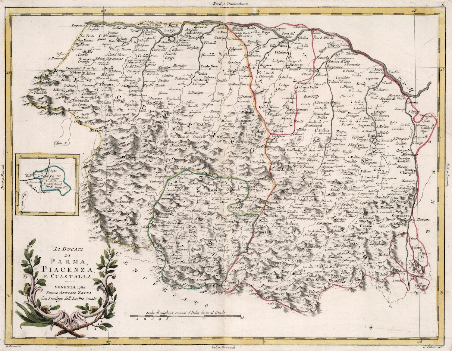 Винтажный постер с картой мира Veduta de Italia (1853) итальянские классические картины на