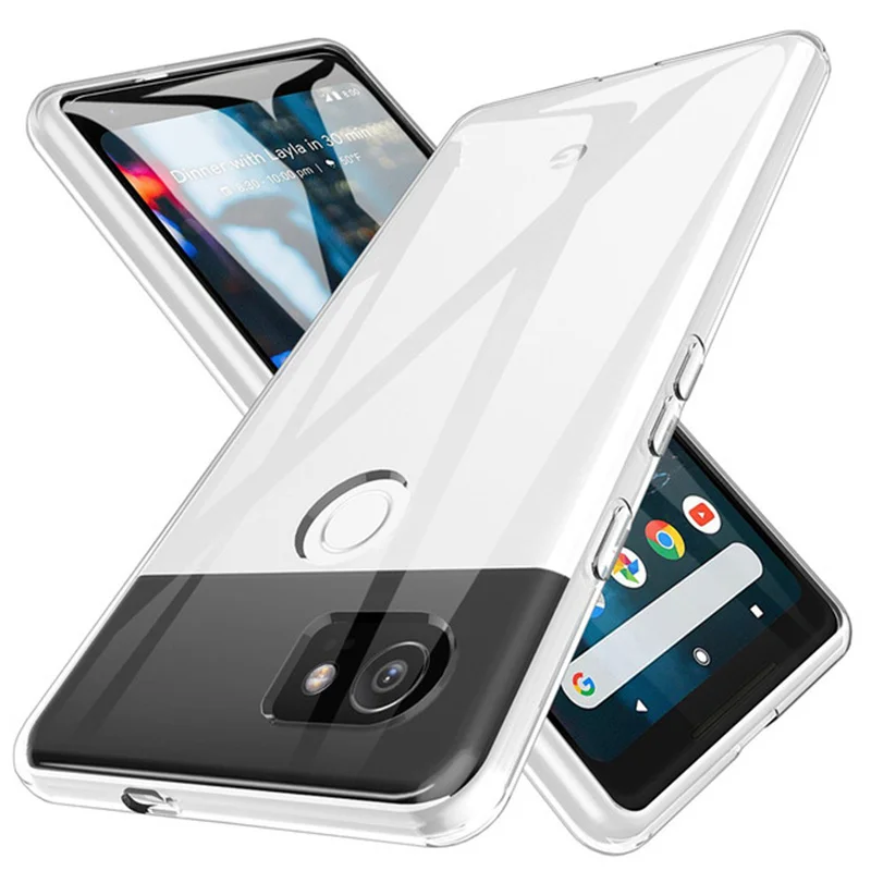 Противоударный чехол для телефона с полной защитой Google Pixel 2 3 XL Кристальный