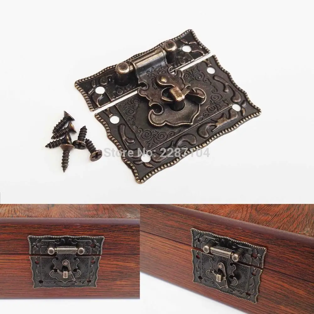 4 шт. ретро античная латунь Декоративные ювелирные изделия сундук винный ящик