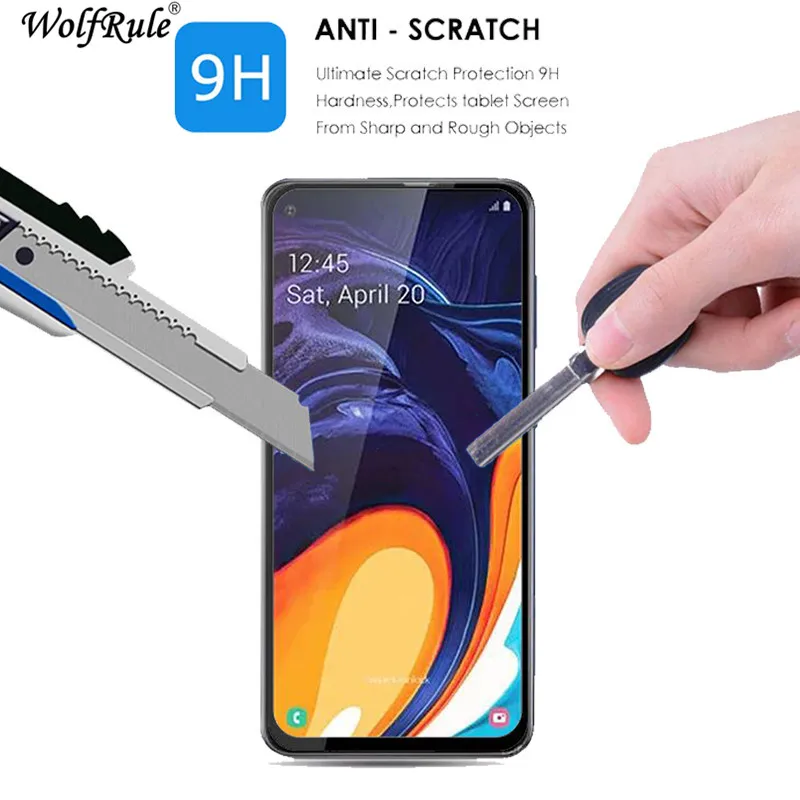 2 piezas de pel&iacute;cula protectora de pantalla LCD para Samsung Galaxy A60 pegamento completo de vidrio para Samsung A60 cubierta completa de vidrio templado SM-A606F 6,53"-1
