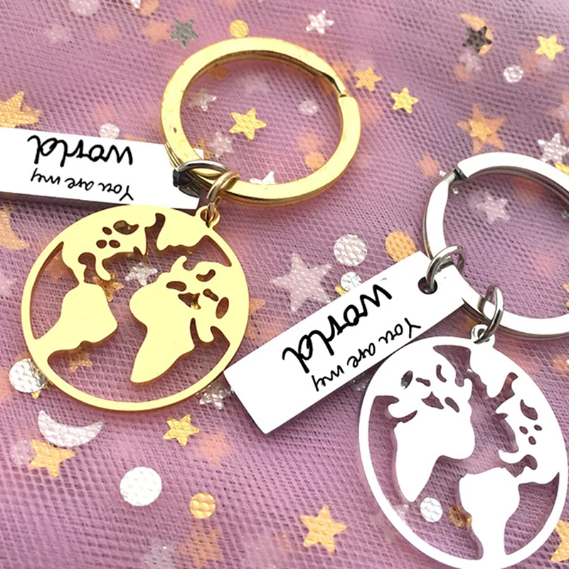 Earth Keychains You Are My World кулон брелок с эмблемами путешествий дружба креативный лучший
