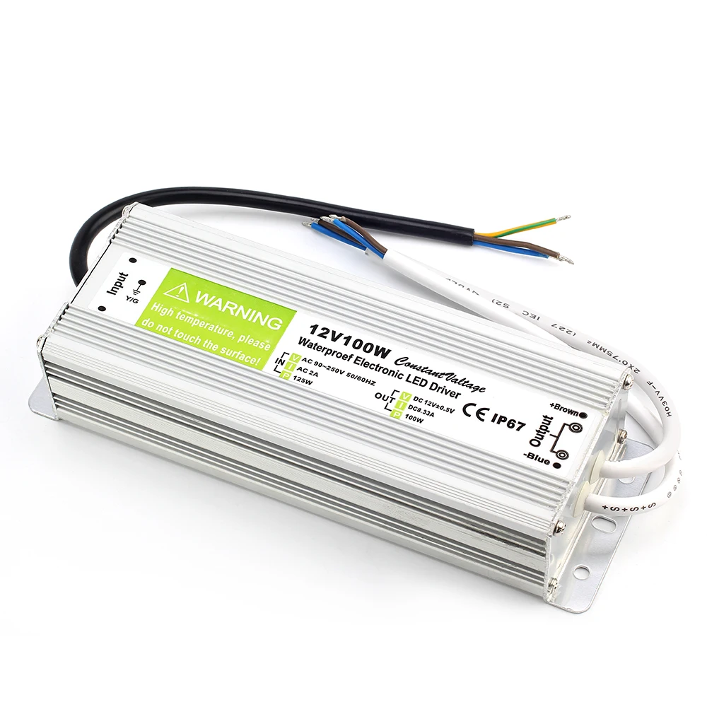 DC12V IP67 Водонепроницаемый 60 Вт/80 Вт/100 Вт/120 Вт Светодиодный драйвер Трансформатор