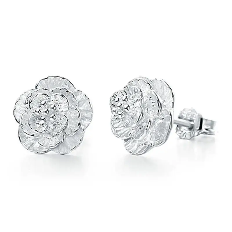 Женские многослойные серьги Boucle D'oreille простые и элегантные серебряные гвоздики