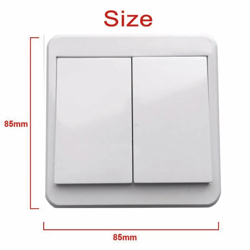 QIACHIP Wireless RF Wall Panel Transmitter and AC 110V 220V 433 Mhz 2button Channel Remote Control Rounded Switch Receiver | Электроника