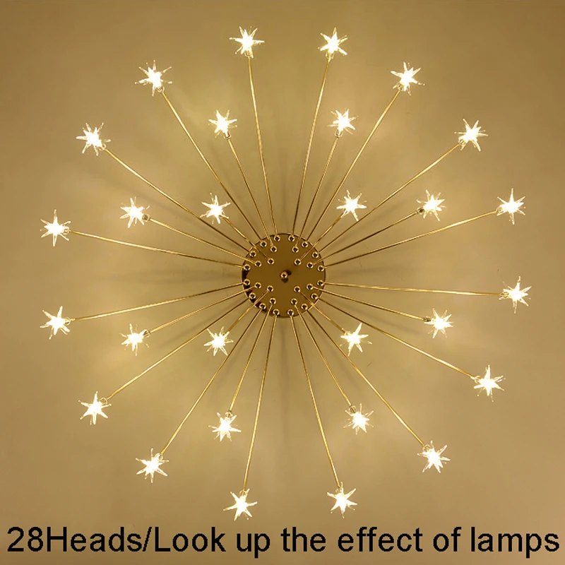 Modern Led Ceiling Light Ice Flower Glass Bedroom Kitchen Children Room Lamp Designer Lighting Fixtures | Освещение