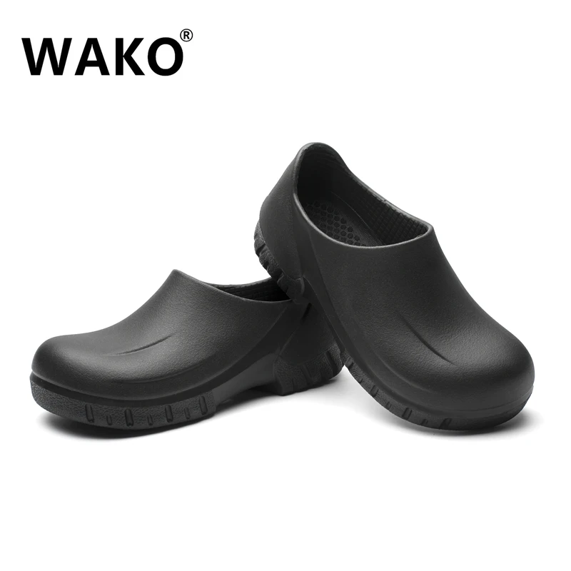 Мужская обувь для шеф повара WAKO 9033 кухонная готовки черные Сабо рабочая
