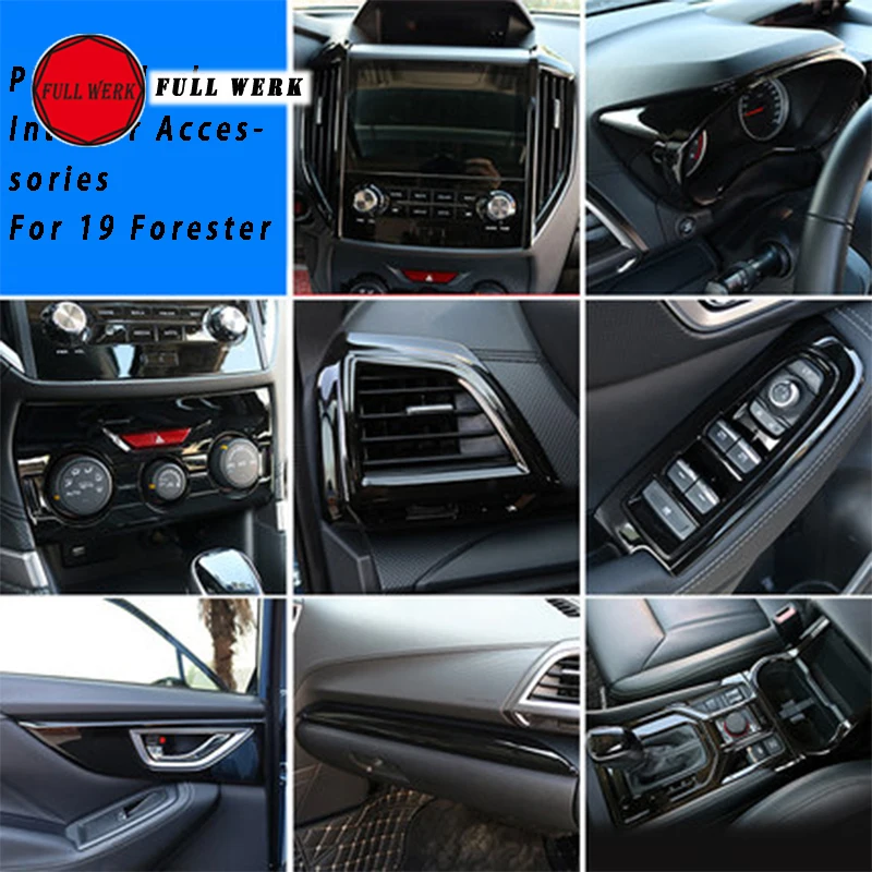 Черное украшение для интерьера автомобиля из АБС пластика аксессуары Subaru Forester 19