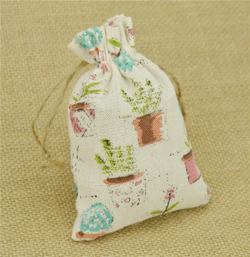 10 шт. хлопковые подарочные сумки на шнурке для ювелирных изделий мешочки с