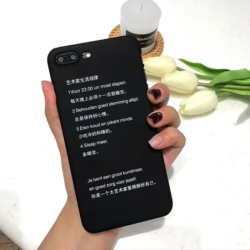 TIZQK Luxury Hard Plastic Back Case For iphone 6 6s 7 8 plus Anti-knock Plain Phone Covers Fitted Coque |