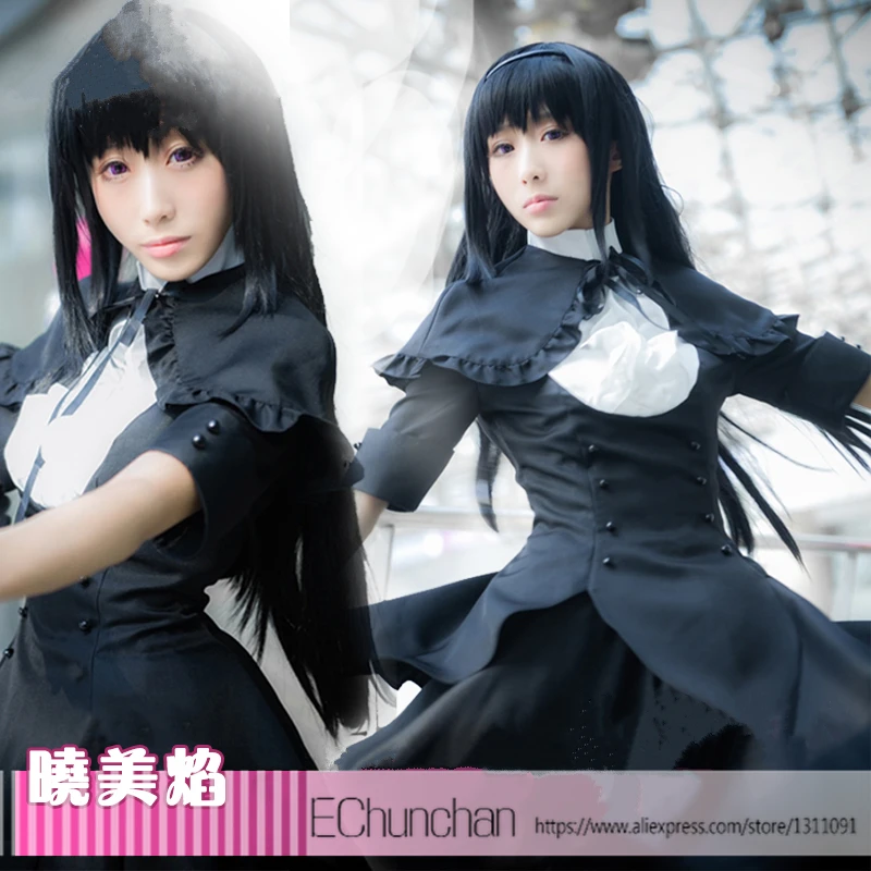 Черное платье для косплея Puella Magi Madoka Magica Homura Akemi|cosplay costume|dress cosplayhomura akemi |