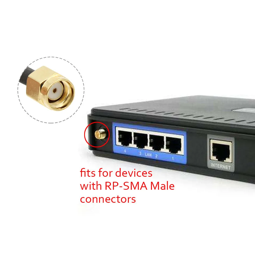 Антенна Wi Fi 2 4 ГГц внешний кабель 3 м антенна WLAN 5 8 стандартный разъем штырь гнездо