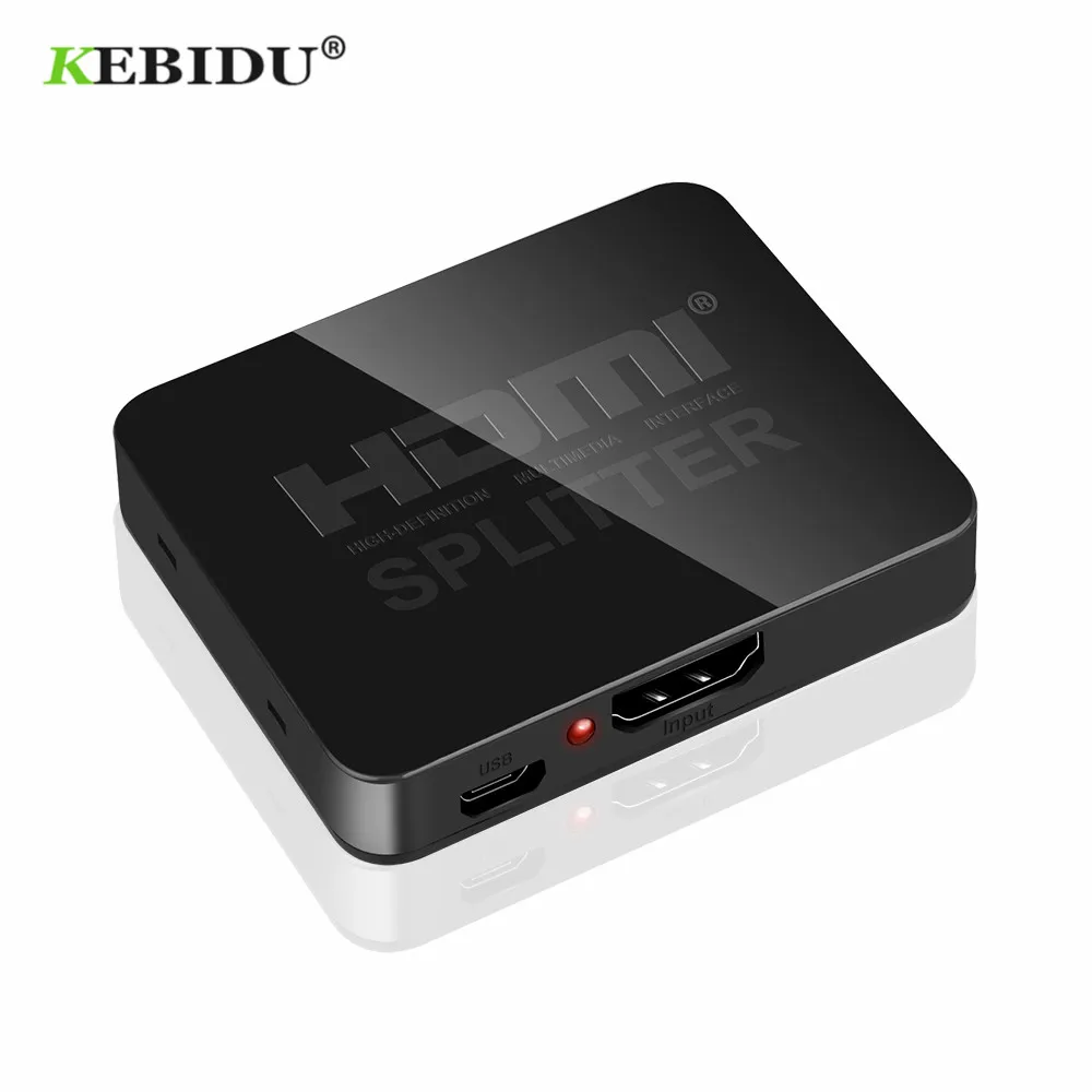 1 в 2 выхода 1080p 4K 1x2 HDCP Стриппер 3D сплиттер усилитель сигнала питания HDMI