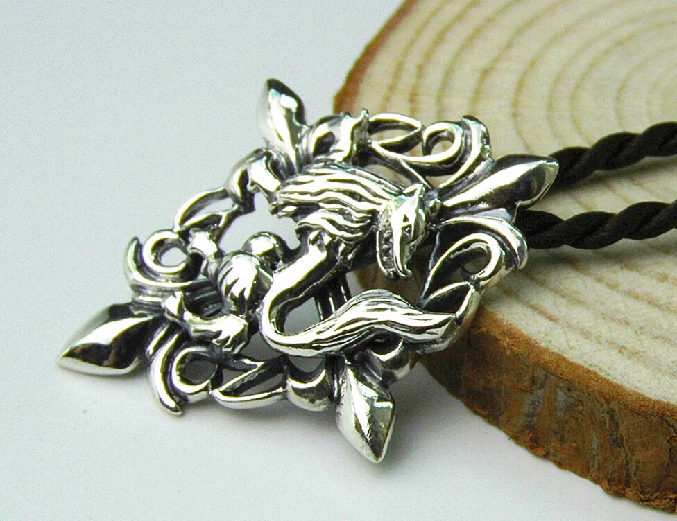 Тайское Серебро винтажный кулон преувеличенная атмосфера в виде волка серебро 925