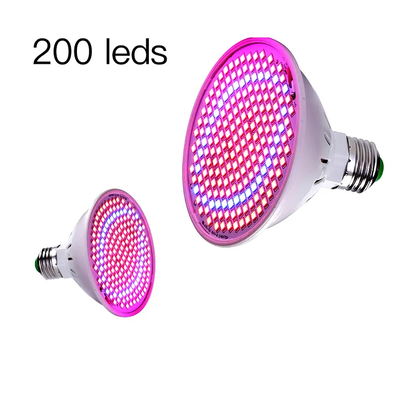 200 leds Goodland светодиодный светильник для выращивания, полный спектр, фитолампа E27, лампа для растений для комнатных гидропонных саженцев, цветов, фитолампа для выращивания палаток - Испускаемый цвет: 200 leds