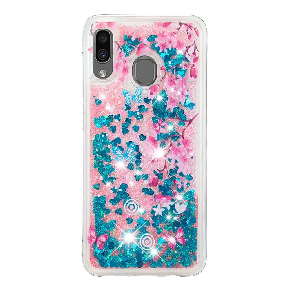 Мягкий чехол из ТПУ XINGDUO для Samsung S10 S9 S8 Plus 3D милый узор блестки зыбучий песок