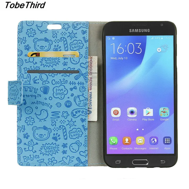 Для Samsung Galaxy чувствовать Чехол мультфильм Граффити держатель карты ПУ кожаный