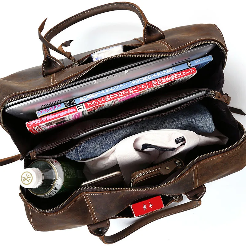 Роскошная дорожная Сумка Tiding из натуральной кожи для мужчин и женщин винтажная