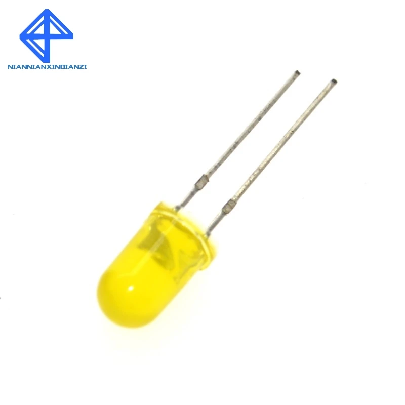 100 шт. 5 мм рассеянный желтый светодиодный диодный светильник Круглый широкий