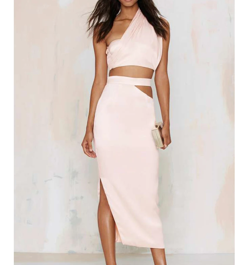 Шелковистое сексуальное платье из двух частей|sexy two piece dress|two dressdress |